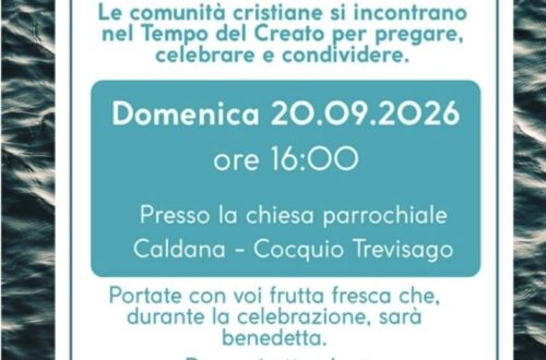 Locandina incontro ecumenico Acqua Viva a Caldana Cocquio Trevisago