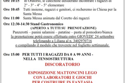 Festa apertura degli Oratori 2026 Cocquio Trevisago